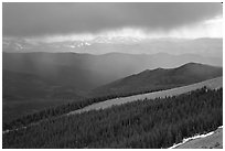Storm, Mt Evans. Colorado, USA ( black and white)