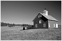 Red house, Sangre de Cristo range. Colorado, USA ( black and white)
