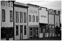 Row of old west storefronts. Colorado, USA ( black and white)