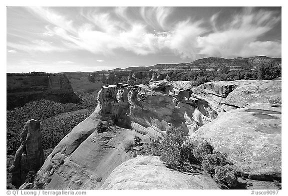 Cliffs. Colorado, USA (black and white)