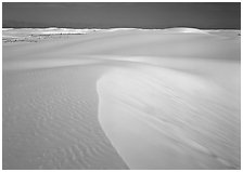 White sand dunes, White Sands National Monument. New Mexico, USA ( black and white)