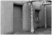 Door and window. Taos, New Mexico, USA ( black and white)