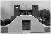 Church San Geronimo. Taos, New Mexico, USA ( black and white)