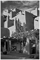 Loreto Inn Entrance. Santa Fe, New Mexico, USA (black and white)