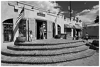 Adobe store, old town. Albuquerque, New Mexico, USA ( black and white)