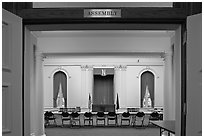 Assembly room inside Nevada State Capitol. Carson City, Nevada, USA (black and white)