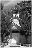 Church. Genoa, Nevada, USA ( black and white)