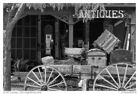Antique store. Genoa, Nevada, USA (black and white)