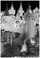 Excalibur. Las Vegas, Nevada, USA (black and white)