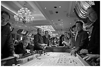 Casino craps game. Las Vegas, Nevada, USA ( black and white)