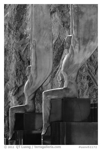 Close-up of Winged Figures of the Republic statues. Hoover Dam, Nevada and Arizona