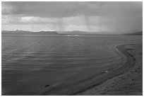 Approaching storm. Pyramid Lake, Nevada, USA ( black and white)