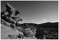 Hobgoblins Playground, afternoon. Gold Butte National Monument, Nevada, USA ( black and white)