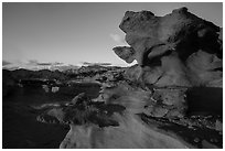 Little Finland, sunset. Gold Butte National Monument, Nevada, USA ( black and white)