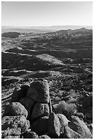 Mica Peak from Gold Butte Peak2. Gold Butte National Monument, Nevada, USA ( black and white)