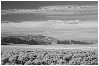 Golden Gate Range from Coal Valley. Basin And Range National Monument, Nevada, USA ( black and white)