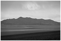 Troy Mountain at sunrise. Basin And Range National Monument, Nevada, USA ( black and white)