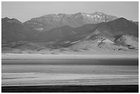 Worthington Peak from Garden Valley at sunrise. Basin And Range National Monument, Nevada, USA ( black and white)
