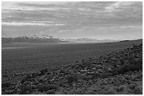Garden Valley and Grant Range. Basin And Range National Monument, Nevada, USA ( black and white)