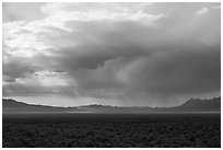 Storm clouds over Garden Valley. Basin And Range National Monument, Nevada, USA ( black and white)