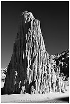 Cathedral-like spire, Cathedral Gorge State Park. Nevada, USA (black and white)