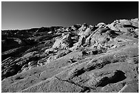 Colorful sandstone formations, early morning, Valley of Fire State Park. Nevada, USA (black and white)
