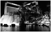 Mirage casino by night. Las Vegas, Nevada, USA (black and white)