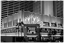 Flamingo casino by night. Las Vegas, Nevada, USA (black and white)