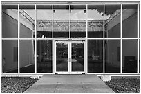 Menil Collection Entrance. Houston, Texas, USA ( black and white)