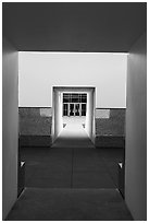 Doors, James Turrel Skyspace, Rice University. Houston, Texas, USA ( black and white)