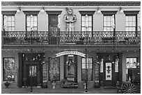 Jefferson Hotel facade. Jefferson, Texas, USA ( black and white)