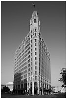 Emily Morgan hotel, late afternoon. San Antonio, Texas, USA ( black and white)