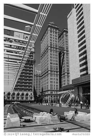 ATT Discovery District. Dallas, Texas, USA (black and white)