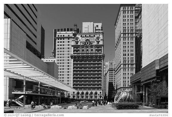 Historic Downtown. Dallas, Texas, USA (black and white)