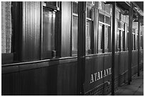 Railway car detail. Jefferson, Texas, USA ( black and white)