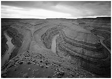 Goosenecks of the San Juan River. Utah, USA ( black and white)