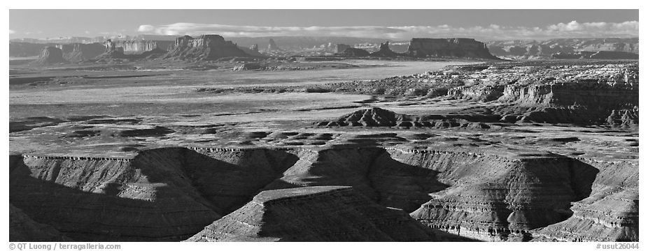 Canyon country scenery. Utah, USA (black and white)