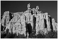 Pink sandstone cliffs, Red Canyon. Utah, USA ( black and white)