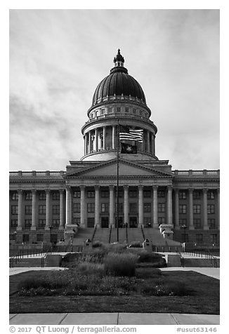 Utah Capitol. Utah, USA (black and white)