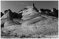 Sandstone spires. Grand Staircase Escalante National Monument, Utah, USA ( black and white)