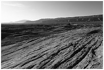 Sandstone slickrock, Straight Cliffs, and Navajo Mountain. Grand Staircase Escalante National Monument, Utah, USA ( black and white)