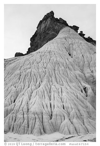 Eroded silt stone. Grand Staircase Escalante National Monument, Utah, USA (black and white)