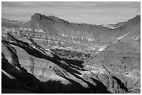 Colorful badlands, Old Paria. Grand Staircase Escalante National Monument, Utah, USA ( black and white)