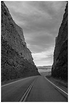 Comb Ridge Cut. Bears Ears National Monument, Utah, USA ( black and white)