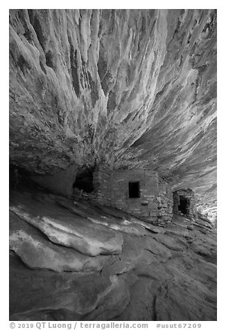 House on Fire Ruin, Mule Canyon. Bears Ears National Monument, Utah, USA (black and white)