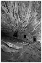 House on Fire Ruin, Mule Canyon. Bears Ears National Monument, Utah, USA ( black and white)