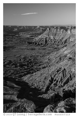 Canyon Rims at sunset. Bears Ears National Monument, Utah, USA (black and white)