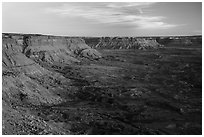 Indian Creek from Needles Overlook. Bears Ears National Monument, Utah, USA ( black and white)