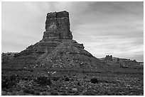 Buttes, Valley of the Gods. Bears Ears National Monument, Utah, USA ( black and white)