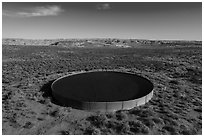 Forty Mile Water Tank. Grand Staircase Escalante National Monument, Utah, USA ( black and white)
